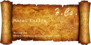 Hazai Csilla névjegykártya