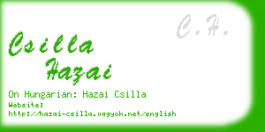 csilla hazai business card